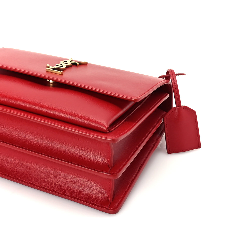 Saint Laurent Calfskin Medium Monogram Sunset Rouge Eros Image 8