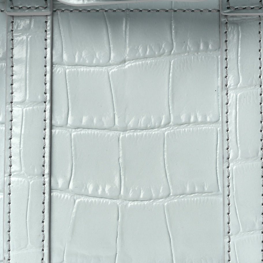 Mulberry Shiny Crocodile Embossed Micro Zipped Bayswater Blue Image 6