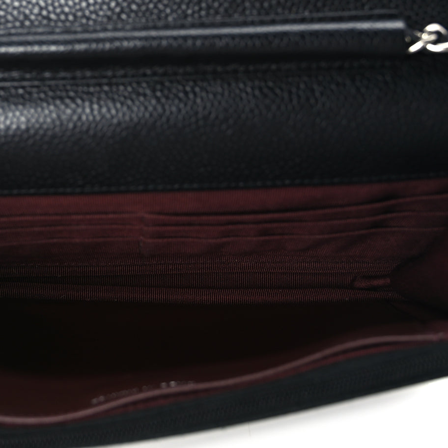 Chanel Caviar Quilted Wallet On Chain WOC  Black Image 4