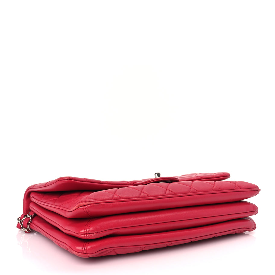 Chanel Lambskin Quilted Jumbo Chanel 3 Flap Dark Pink Image 3