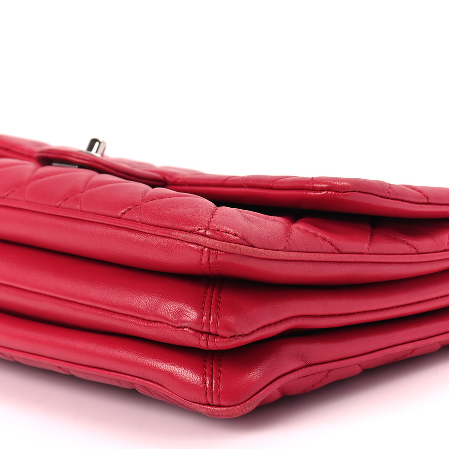 Chanel Lambskin Quilted Jumbo Chanel 3 Flap Dark Pink Image 9