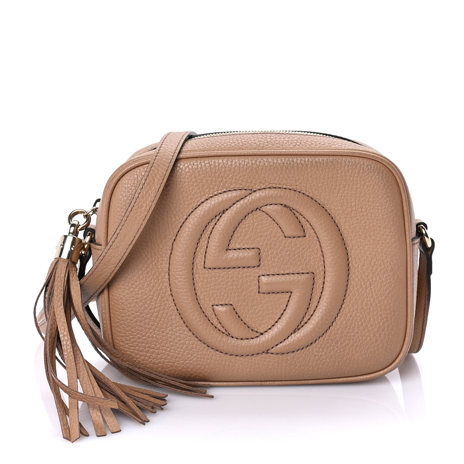 Gucci Pebbled Calfskin Small Soho Disco Bag Rose Beige Image 1