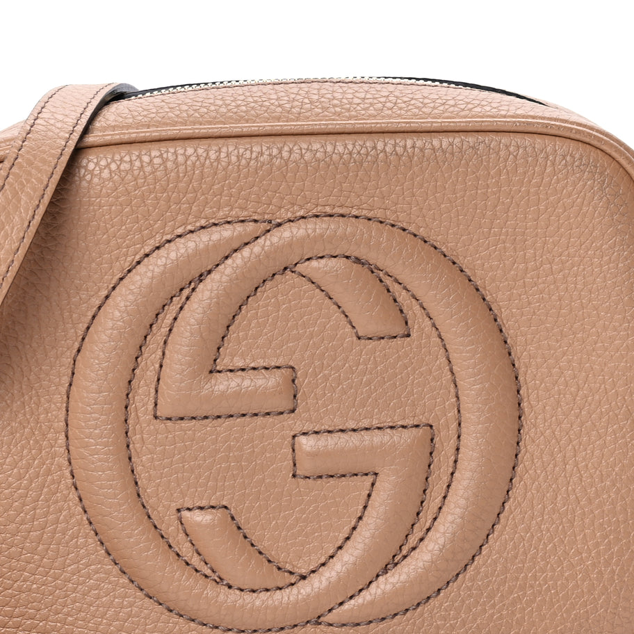 Gucci Pebbled Calfskin Small Soho Disco Bag Rose Beige Image 6