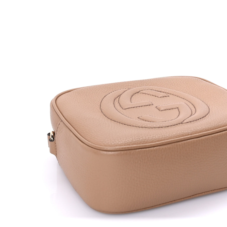 Gucci Pebbled Calfskin Small Soho Disco Bag Rose Beige Image 7