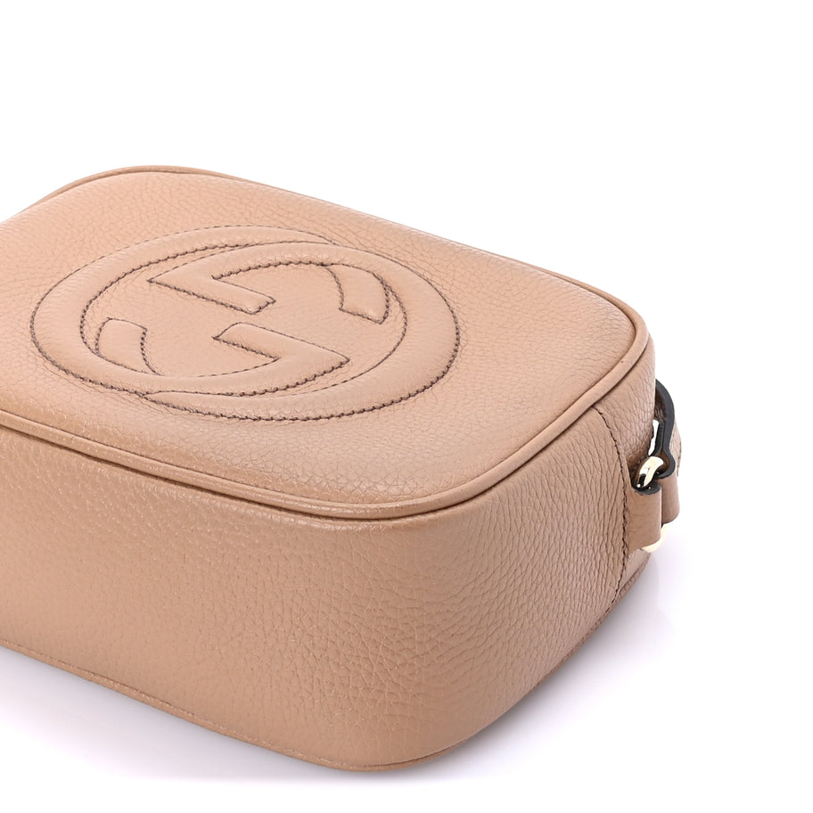 Gucci Pebbled Calfskin Small Soho Disco Bag Rose Beige Image 8