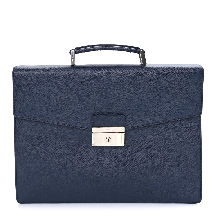 Prada Saffiano Briefcase  Baltico Image 1