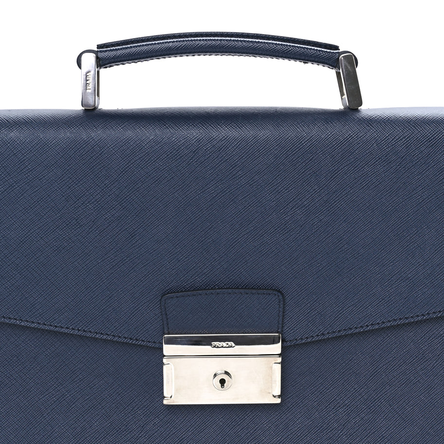 Prada Saffiano Briefcase  Baltico Image 2