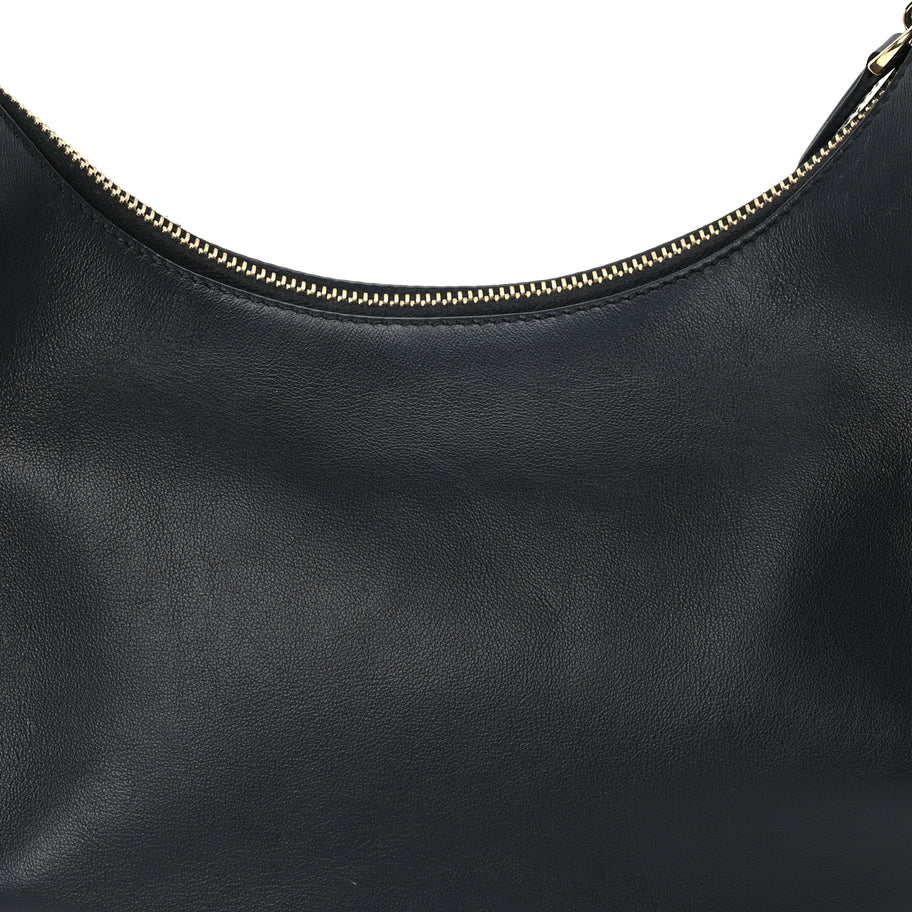 Fendi Vitello Grace Matte Small Fendigraphy Hobo Bag  Black Image 4