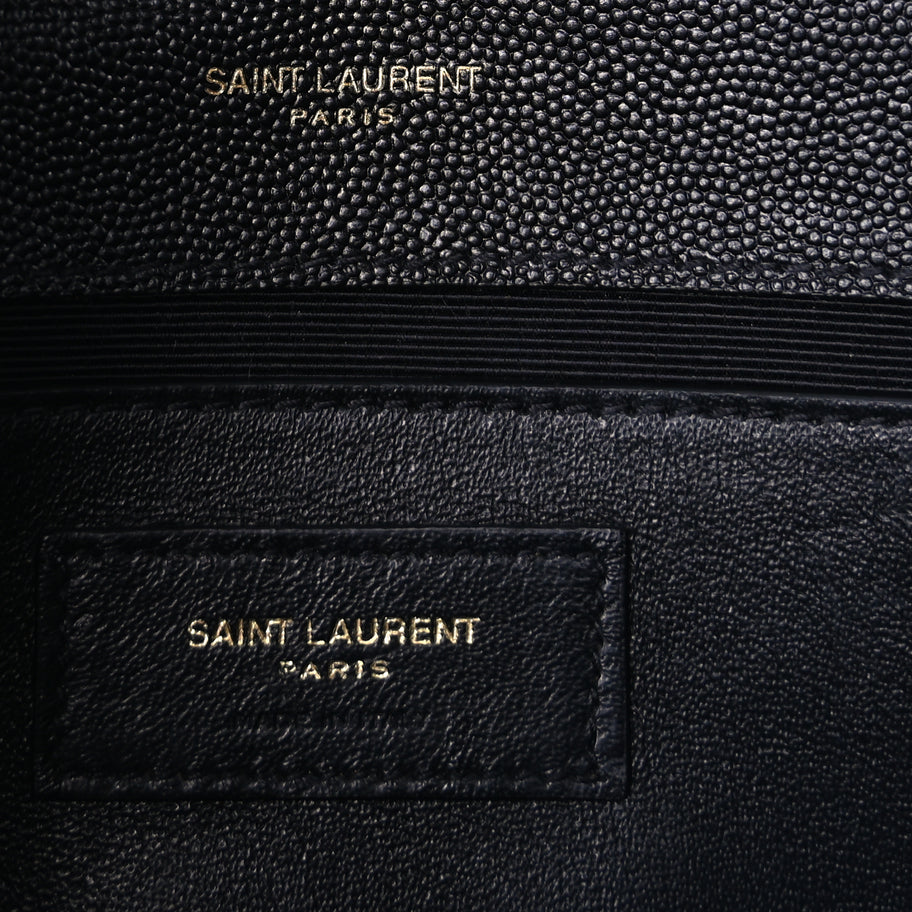 Saint Laurent Grain De Poudre Medium Classic Monogram Kate Satchel Black Image 5