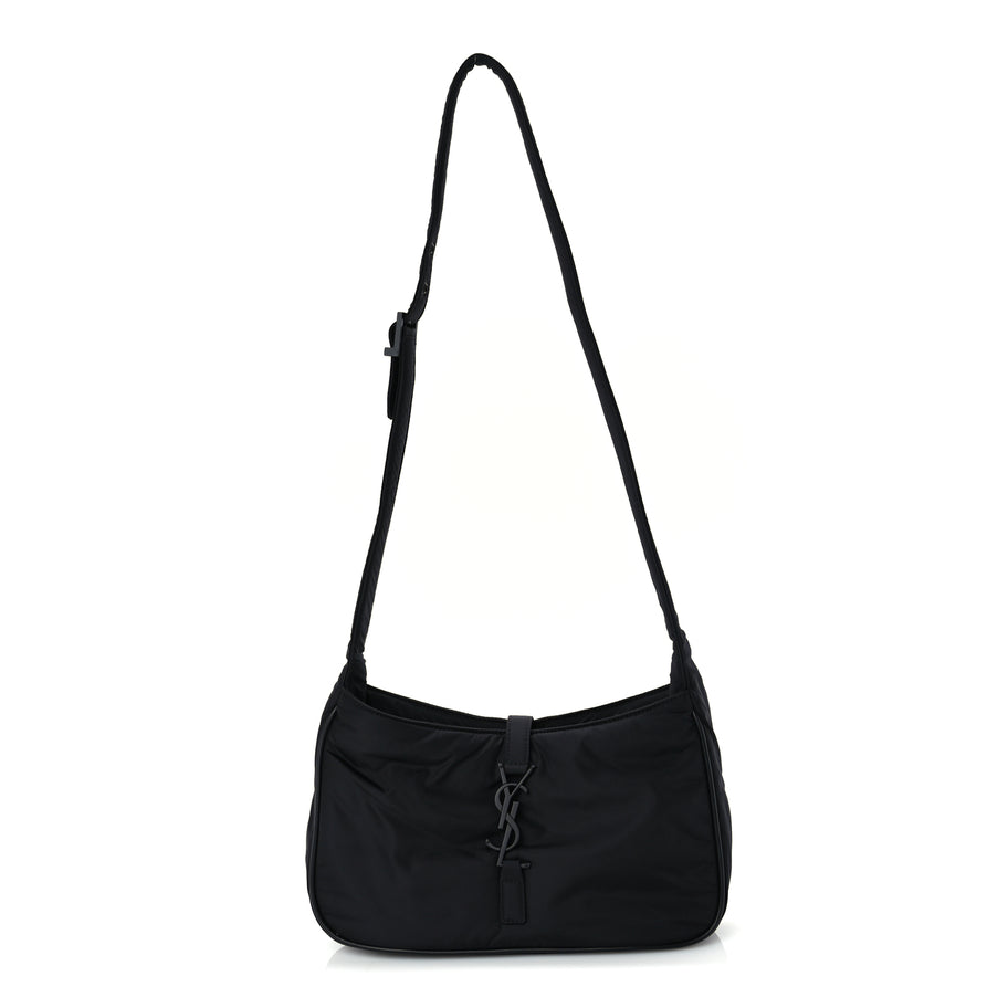 Saint Laurent Econyl Nylon Le 5 A 7 Hobo Black Image 1