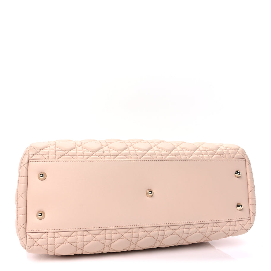 Christian Dior Lambskin Cannage Large Dior Soft Shopping Tote Light Pink Image 3