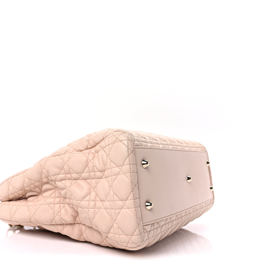 Christian Dior Lambskin Cannage Large Dior Soft Shopping Tote Light Pink Image 7