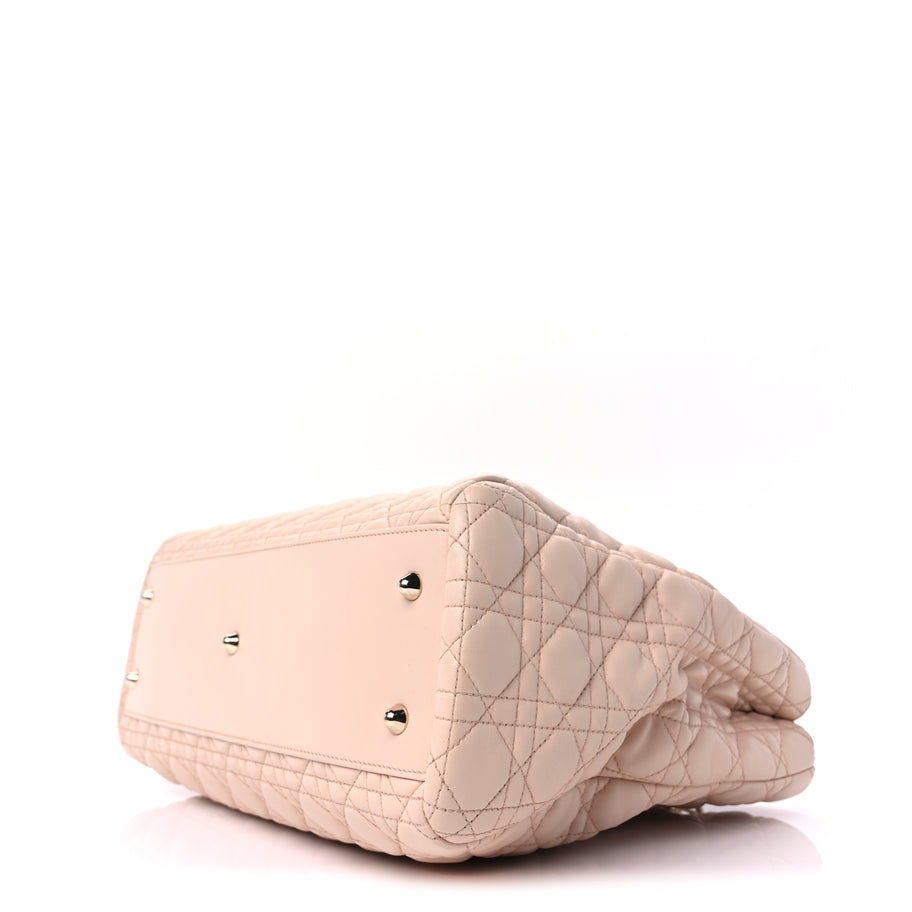 Christian Dior Lambskin Cannage Large Dior Soft Shopping Tote Light Pink Image 8