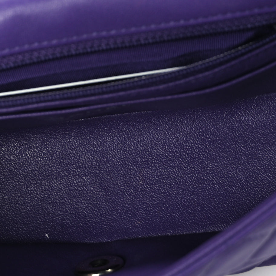 Chanel Lambskin Quilted Mini Rectangular Flap  Purple Image 4