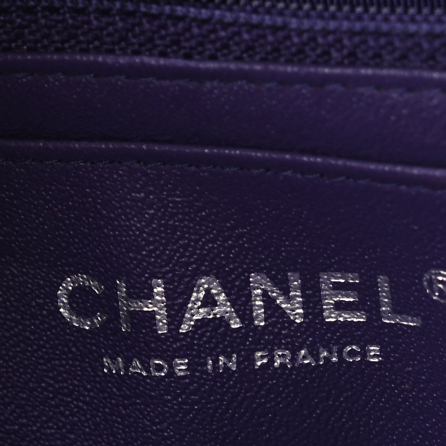 Chanel Lambskin Quilted Mini Rectangular Flap  Purple Image 5