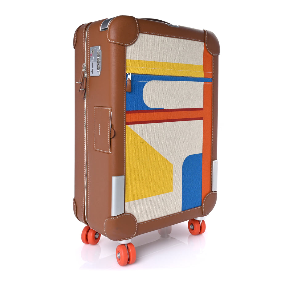 Hermes Canvas Taurillon Regate RMS Rolling Trolley Luggage  Multicolor Image 2