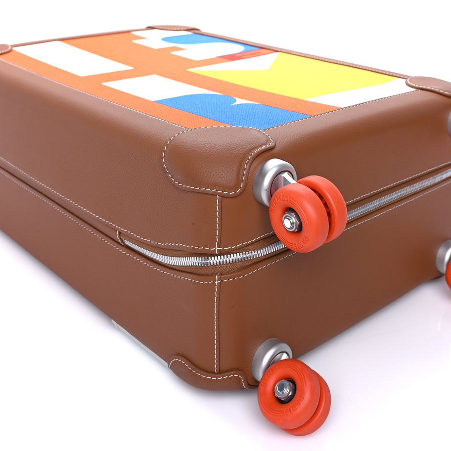 Hermes Canvas Taurillon Regate RMS Rolling Trolley Luggage  Multicolor Image 7