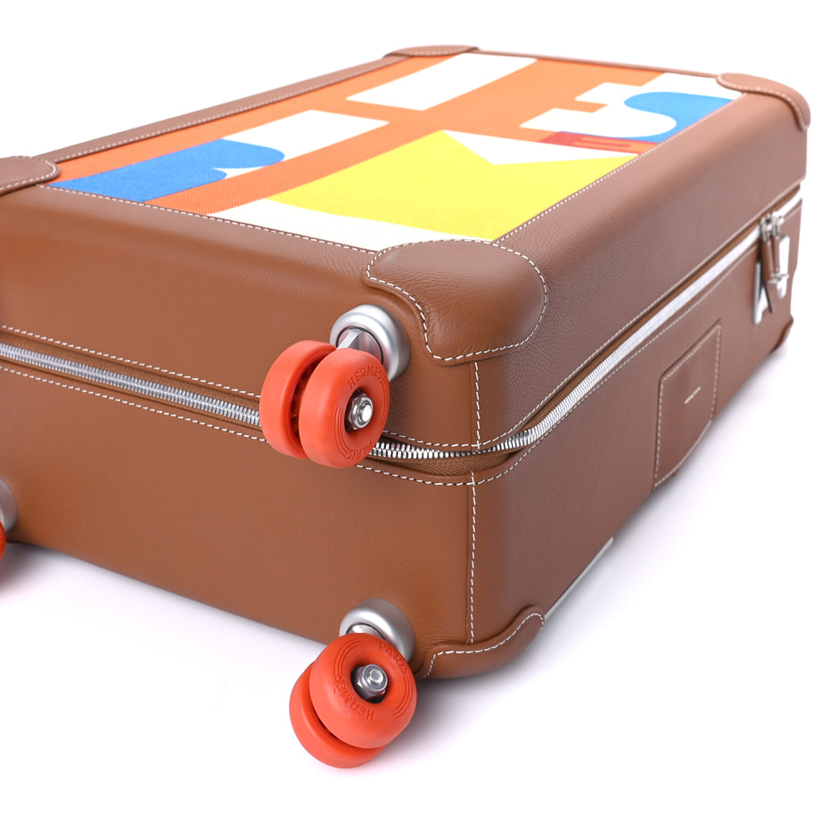 Hermes Canvas Taurillon Regate RMS Rolling Trolley Luggage  Multicolor Image 8