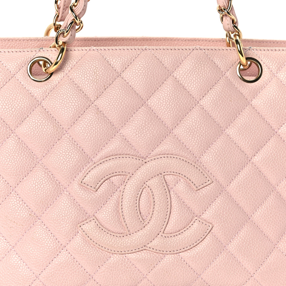 Chanel Caviar Quilted Petit Timeless Shopping Tote PTT  Pink Image 7