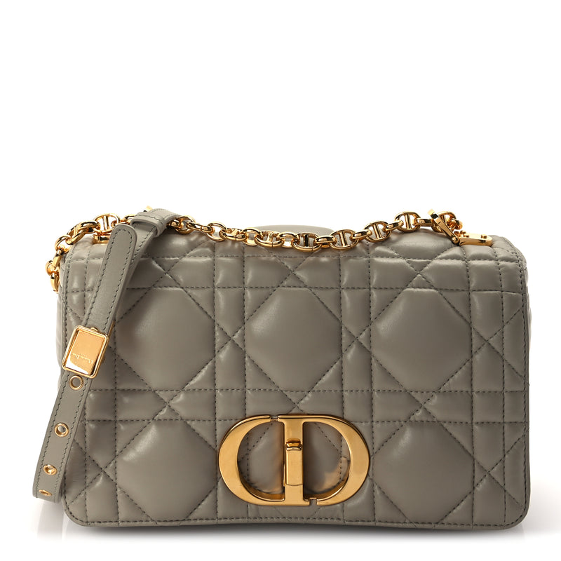  Christian Dior Calfskin Macrocannage Medium Caro Bag  Sand