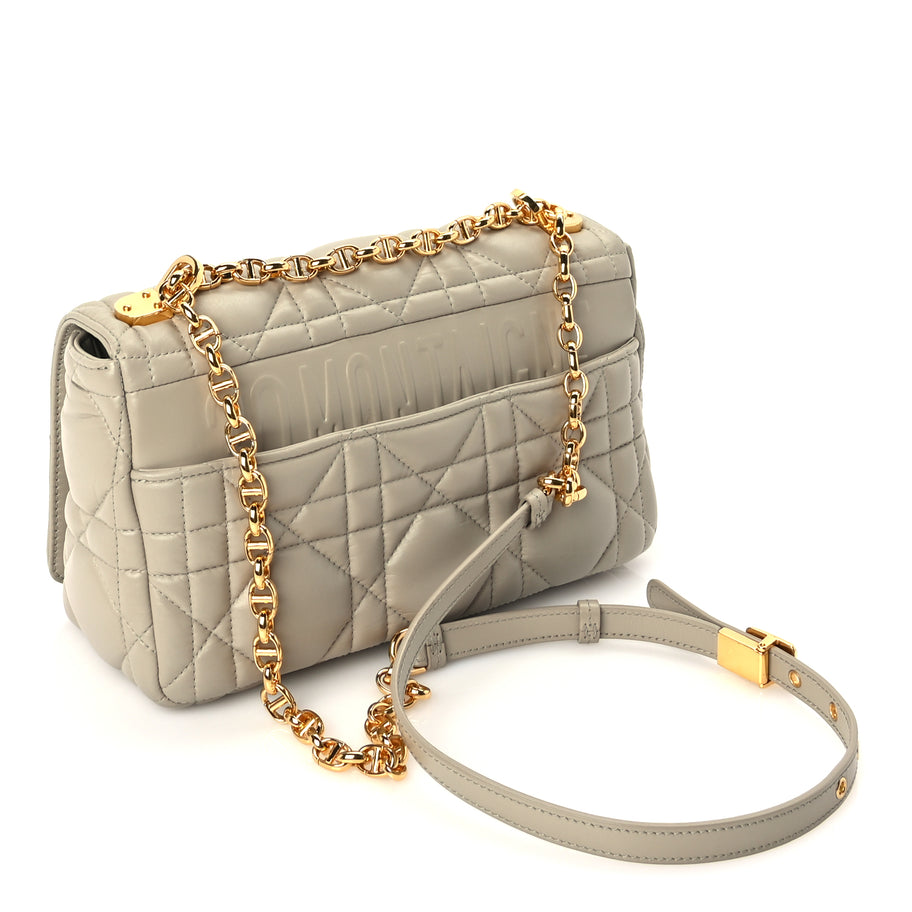 Christian Dior Calfskin Macrocannage Medium Caro Bag  Sand Image 2