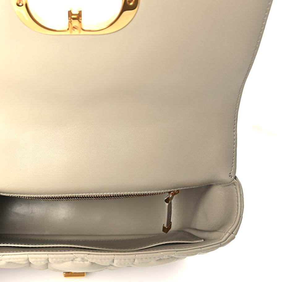 Christian Dior Calfskin Macrocannage Medium Caro Bag  Sand Image 4