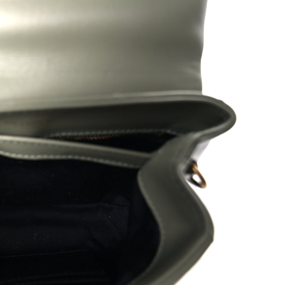 Saint Laurent Calfskin Y Quilted Monogram Toy Loulou Crossbody Bag  Light Sage Image 4