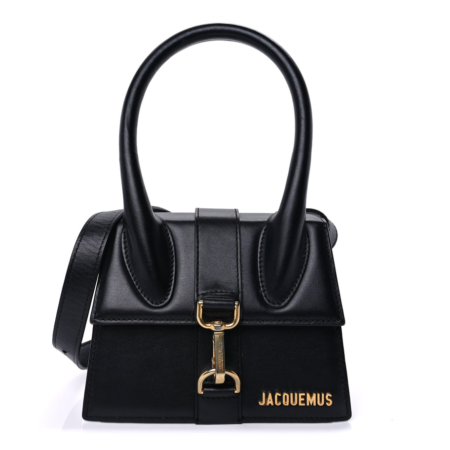 Jacquemus Smooth Calfskin Le Chiquito Montagne Moyen Black Image 1