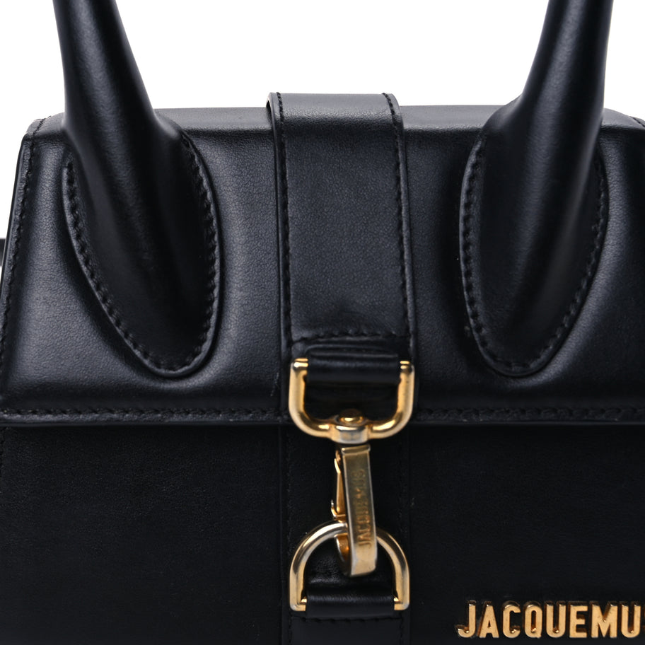 Jacquemus Smooth Calfskin Le Chiquito Montagne Moyen Black Image 6