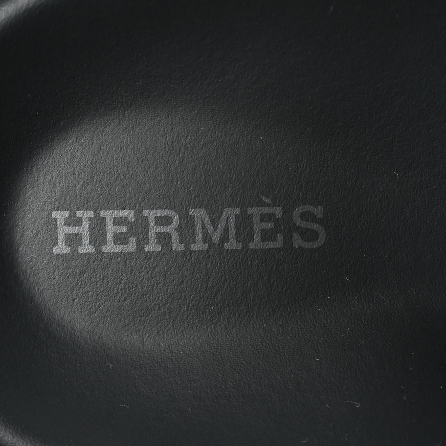 Hermes Calfskin Womens Chypre Sandals 38.5 Black Image 7