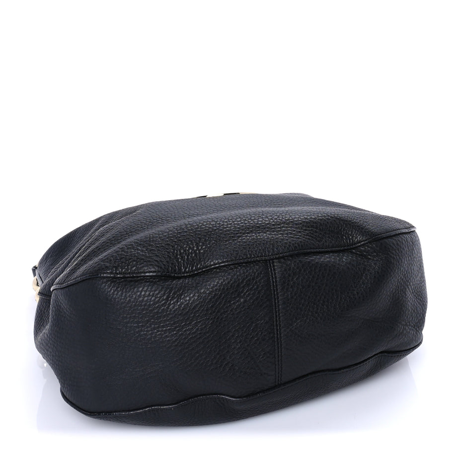 Mulberry Spongy Pebbled Calfskin Large Daria Hobo Black Image 3