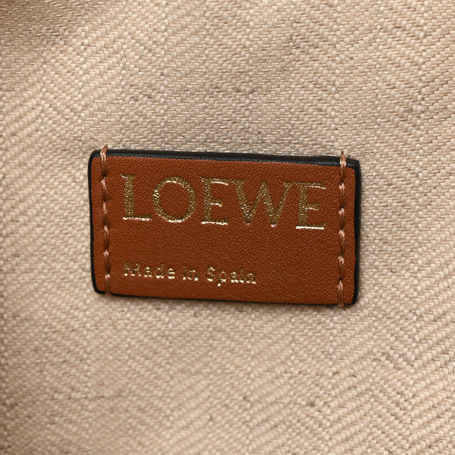 Loewe Jacquard Anagram Calfskin Small Cubi Bag Ecru Tan Image 5