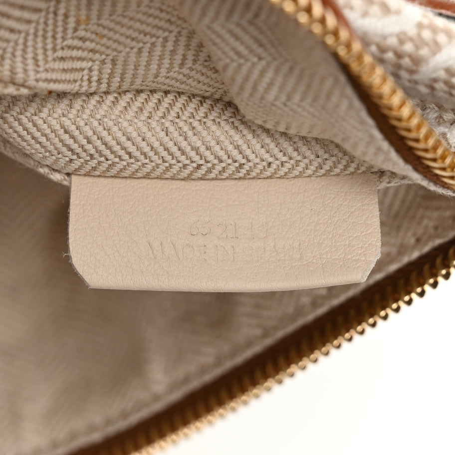 Loewe Jacquard Anagram Calfskin Small Cubi Bag Ecru Tan Image 6