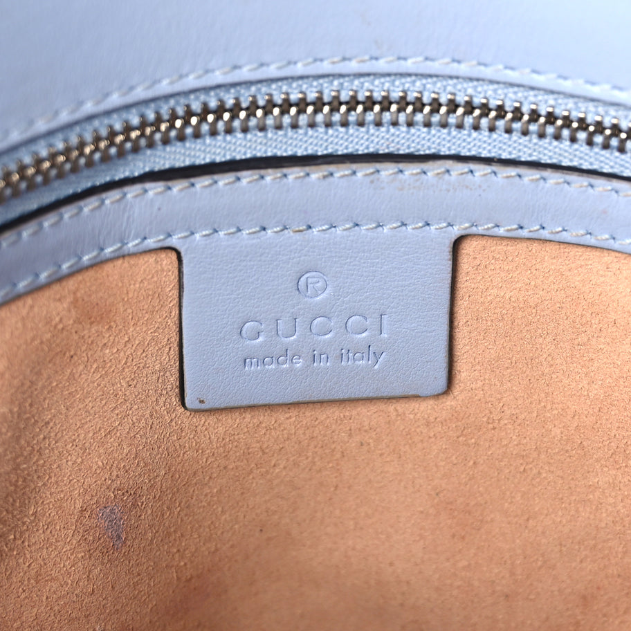 Gucci Calfskin Matelasse Small GG Marmont Shoulder Bag Porcelain Light Blue Image 5