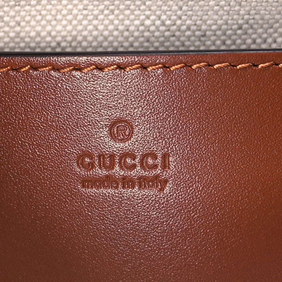 Gucci New Canvas Charisma Calfskin Crystal GG Monogram Mini Jackie 1961 Hobo Camel Ebony Image 5