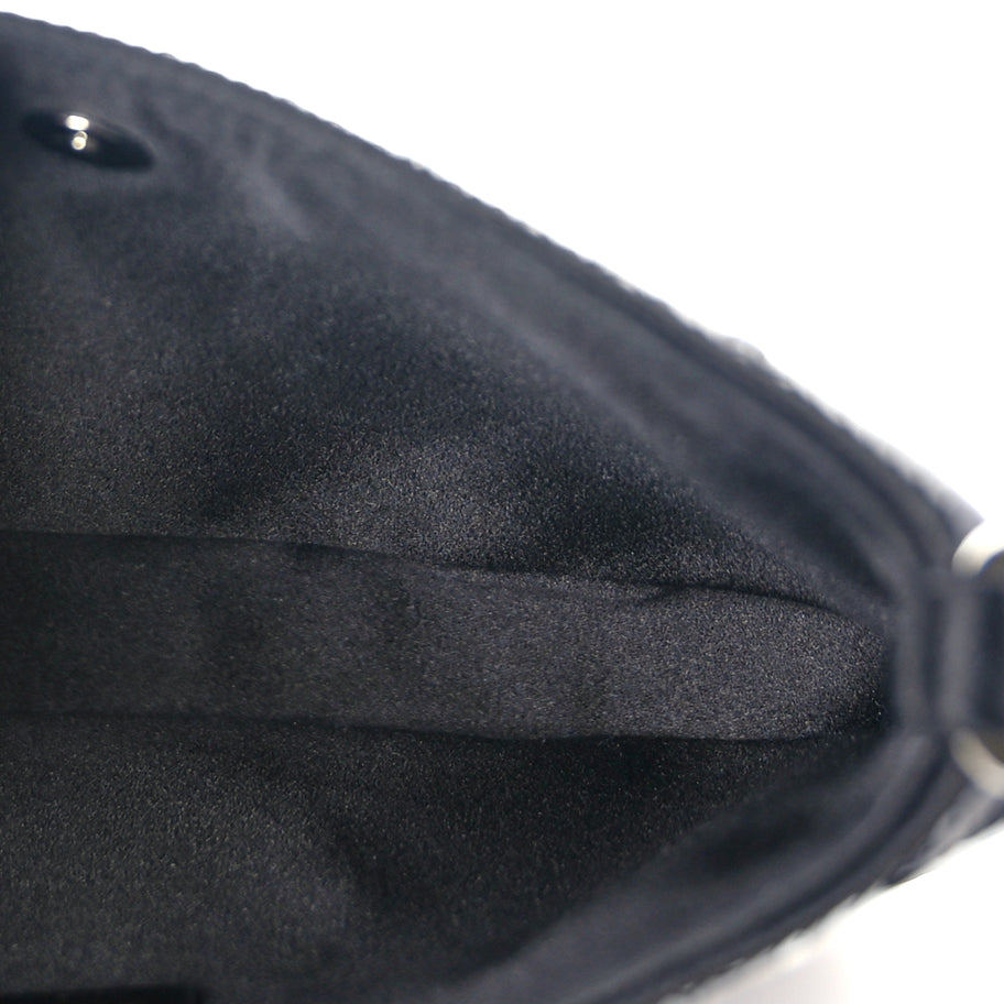 Prada Paillettes Sequin Logo Cleo Adjustable Strap Shoulder Bag Black White Image 4