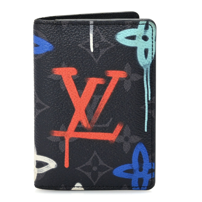  Louis Vuitton Monogram Eclipse LV Graffiti Pocket Organizer Multicolor
