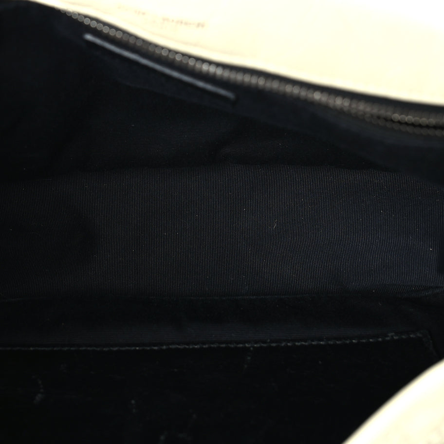 Saint Laurent Crinkled Calfskin Matelasse Monogram Medium Niki Chain Satchel Crema Soft Image 4