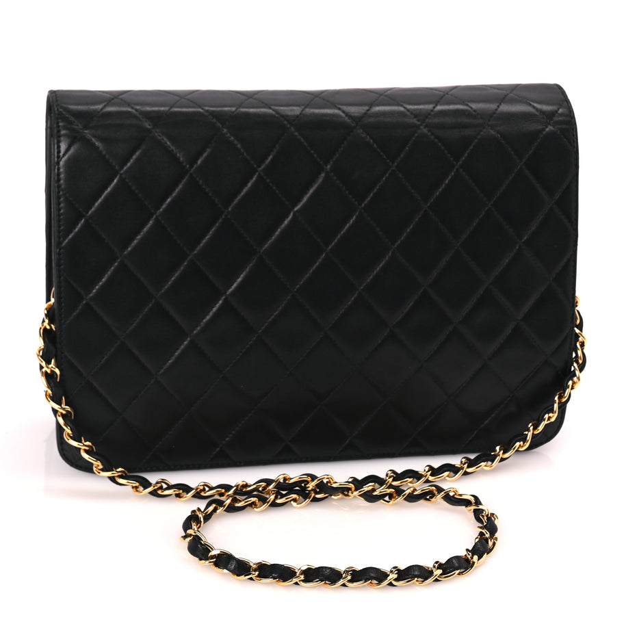 Chanel Lambskin Quilted Medium Single Flap Black Image 2