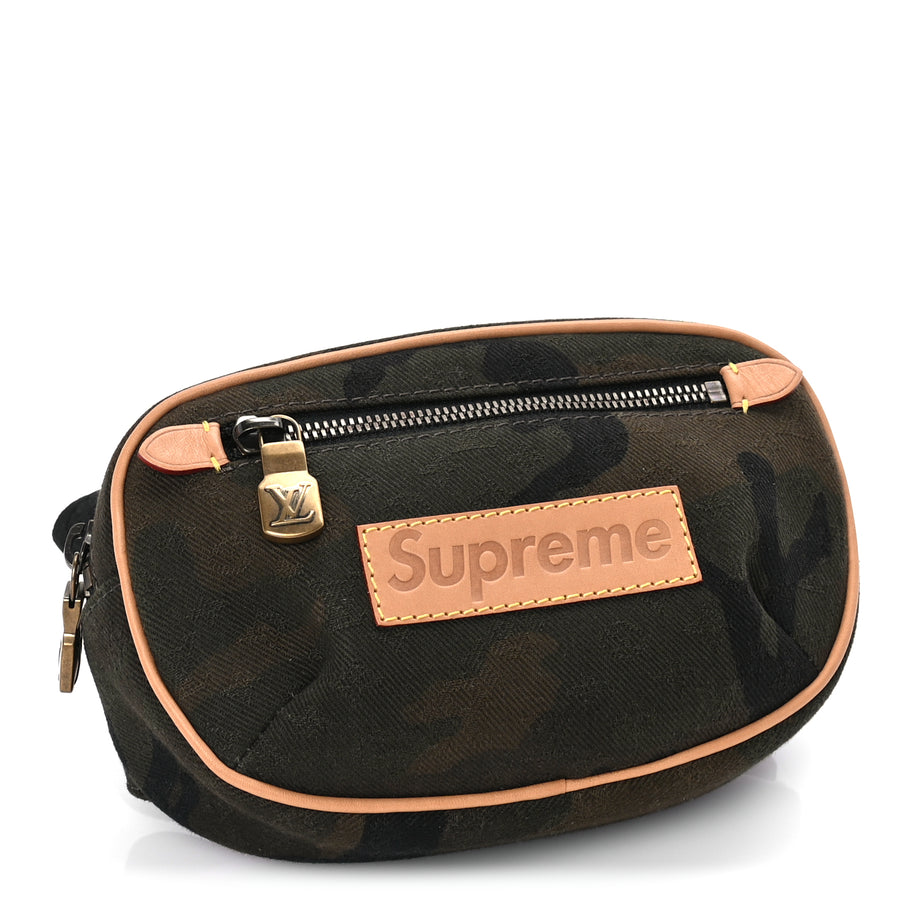 Louis Vuitton X SUPREME Canvas Camouflage Bumbag Image 3