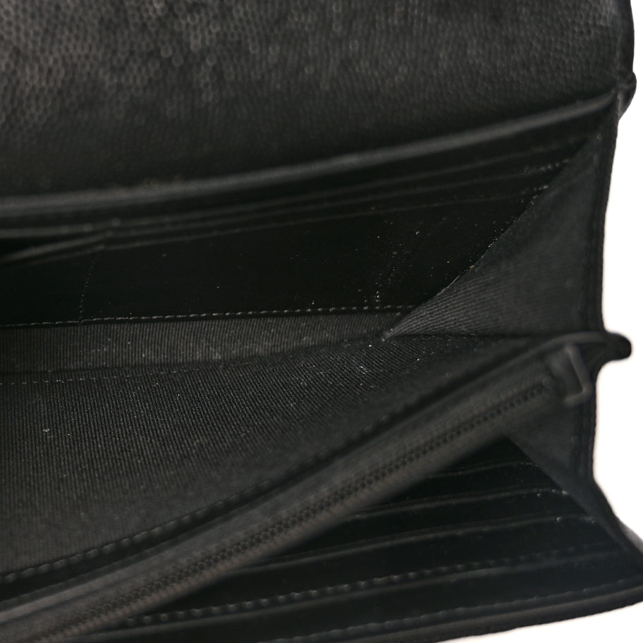 Chanel Caviar Quilted Pocket Twins Wallet On Chain WOC Black Image 4
