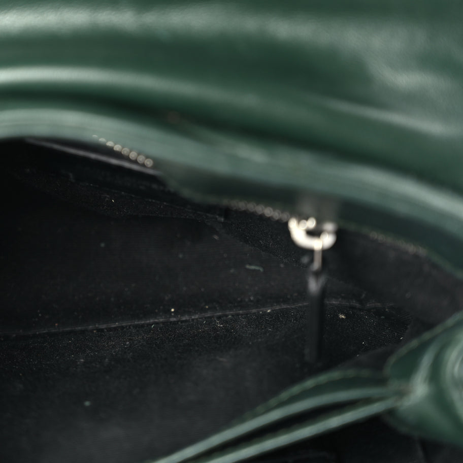 Saint Laurent Calfskin Y Quilted Monogram Toy Loulou Crossbody Bag Deep Green Image 4