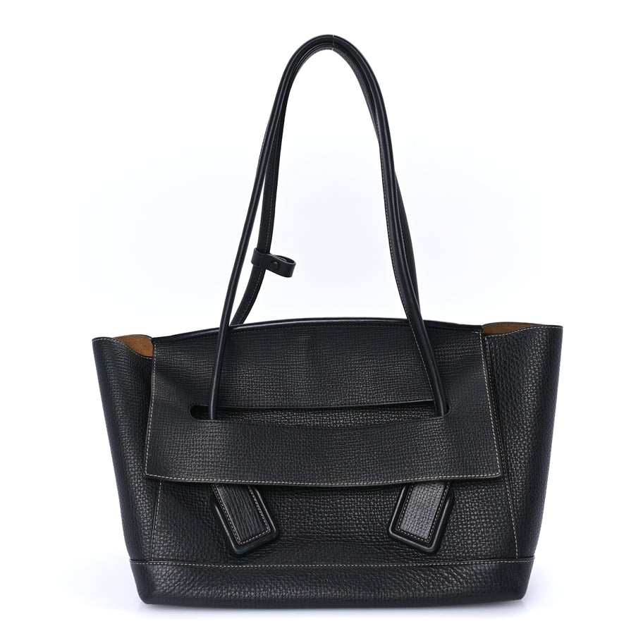 Bottega Veneta Grainy Calfskin Medium Arco Black Black Image 1