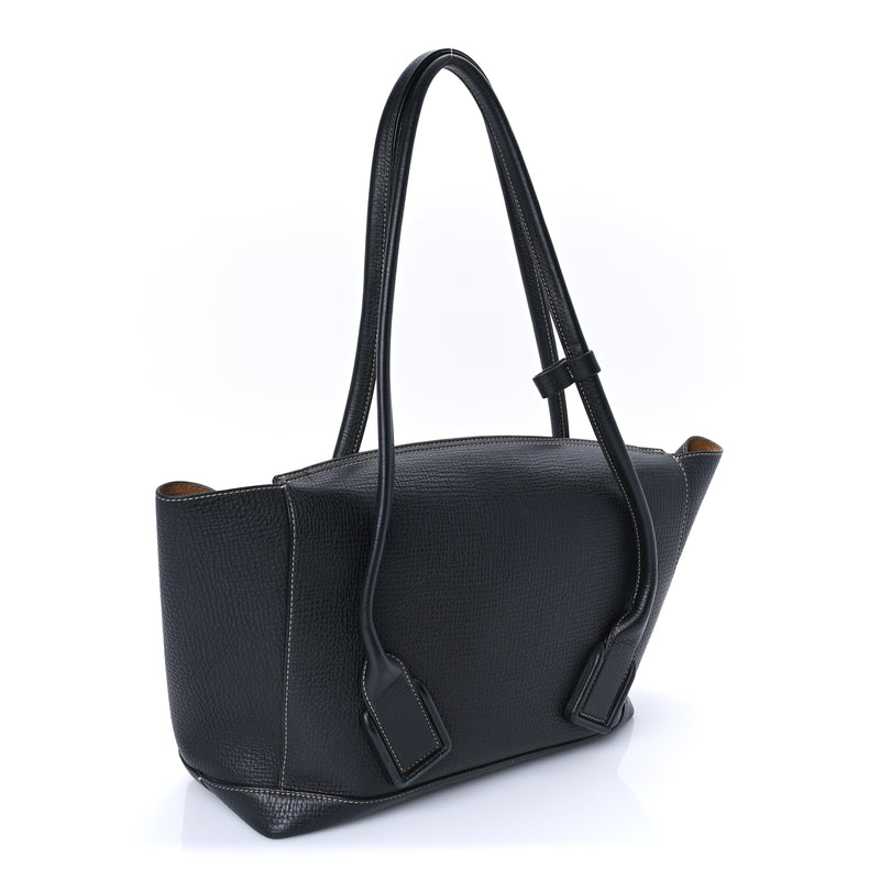  Bottega Veneta Grainy Calfskin Medium Arco Black Black