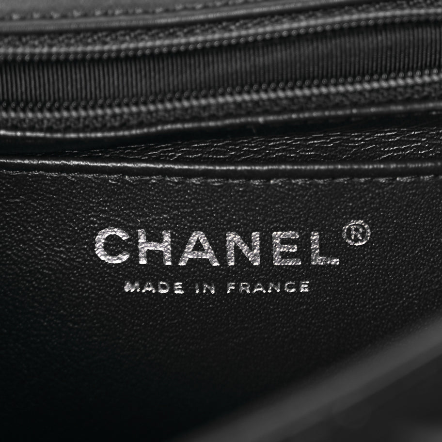 Chanel Patent Calfskin Quilted Mini Rectangular Flap Black Image 5