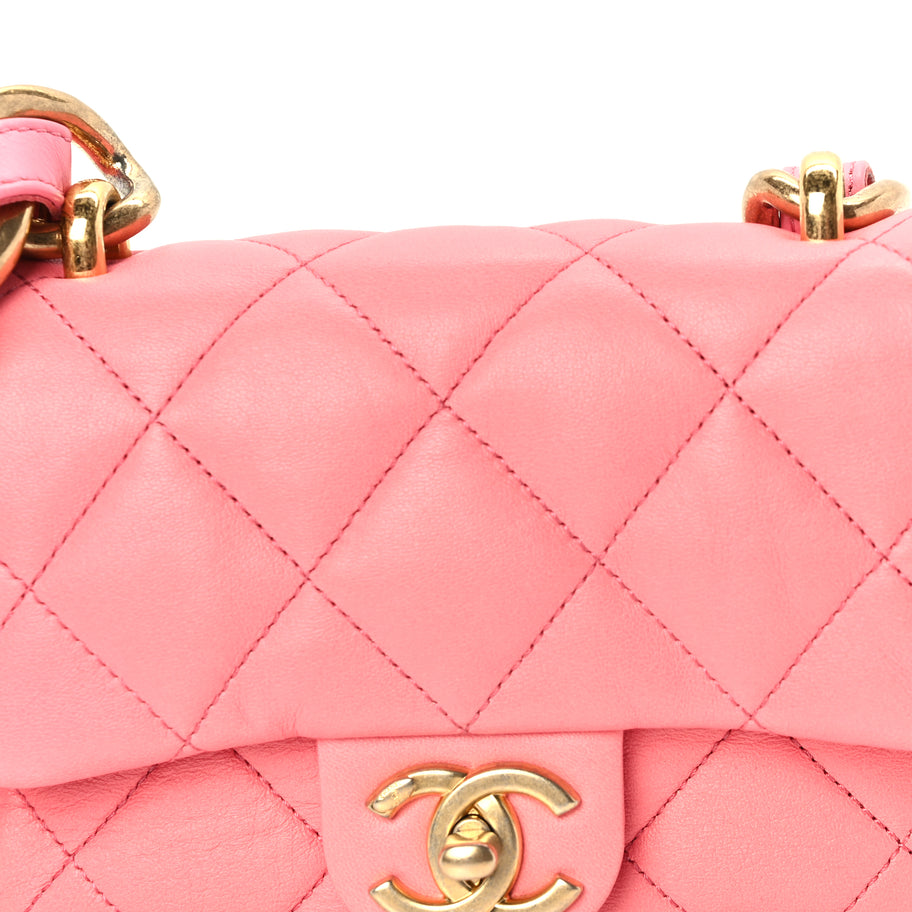Chanel Lambskin Quilted Mini Funky Town Flap Pink Image 7