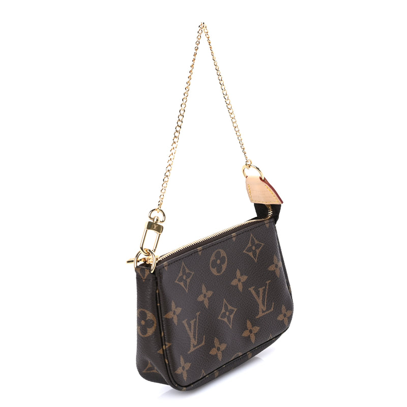  Louis Vuitton Monogram Mini Pochette Accessories Brown