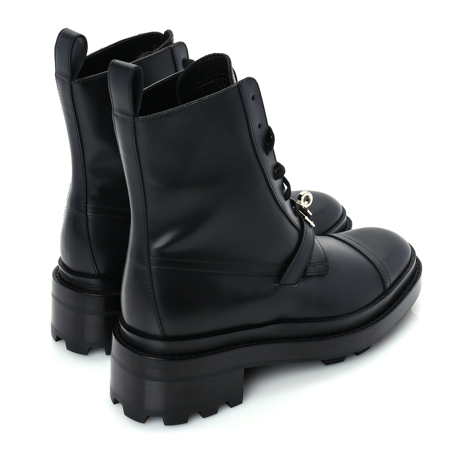 Hermes Glossed Calfskin Funk Ankle Boots 37 Black Image 4