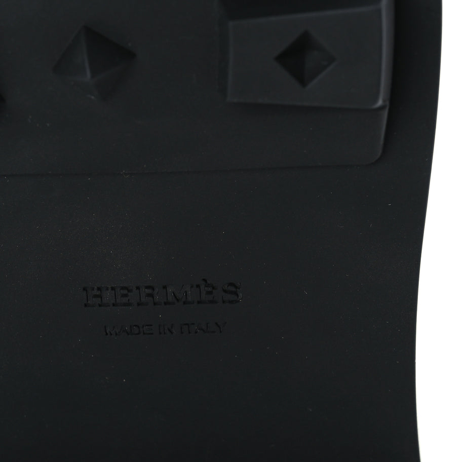 Hermes Glossed Calfskin Funk Ankle Boots 37 Black Image 7