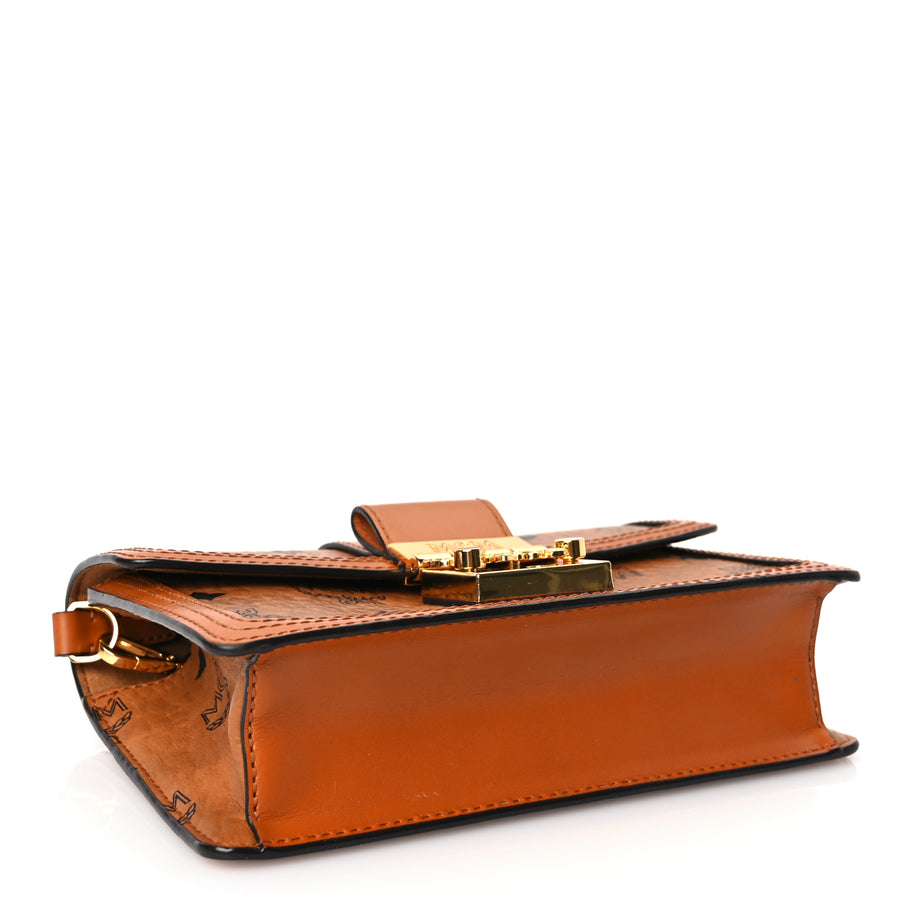 MCM Visetos Monogram Mini Tracy Crossbody Bag Cognac Image 3